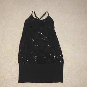 Black sequined cami